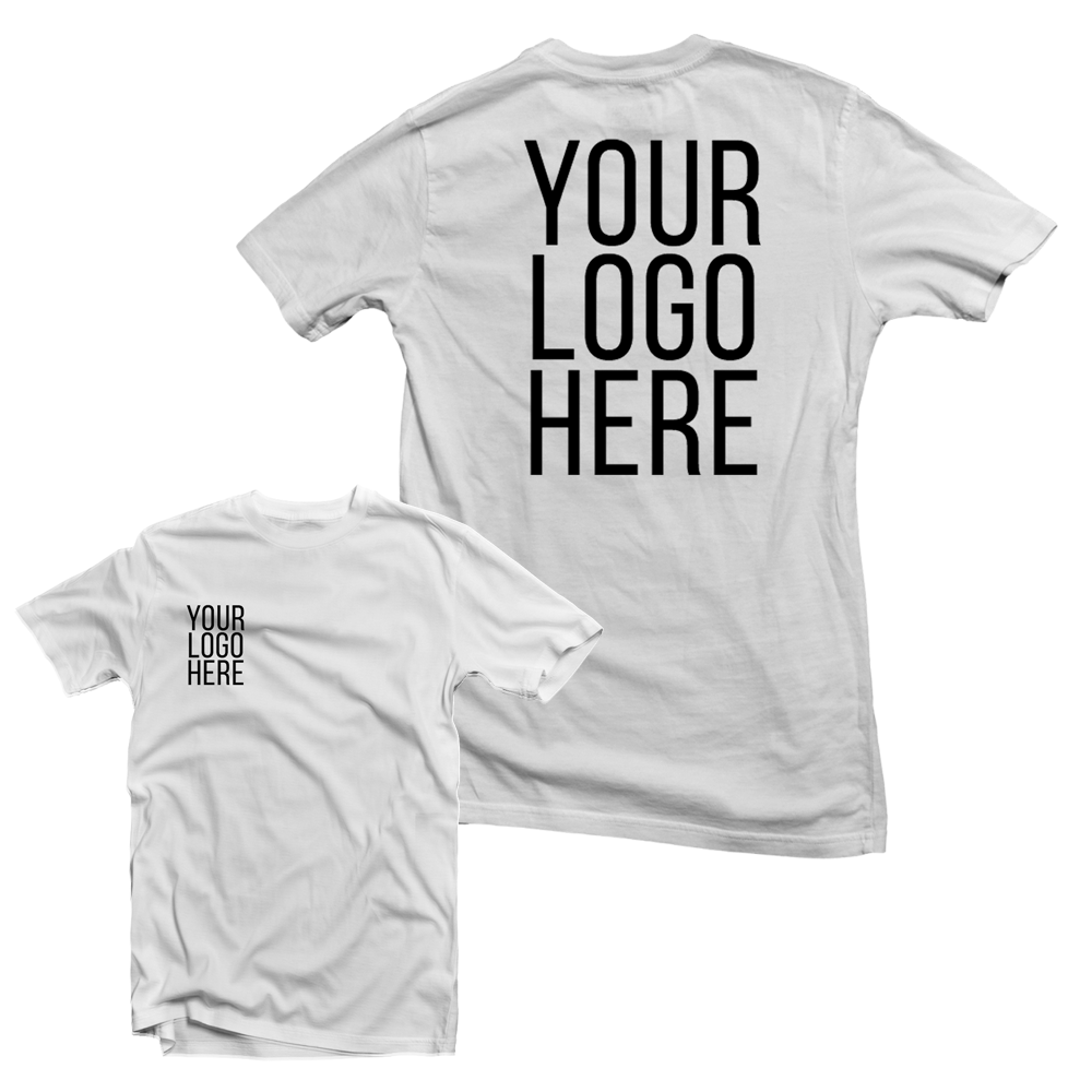 Custom t shirts front and back outlet